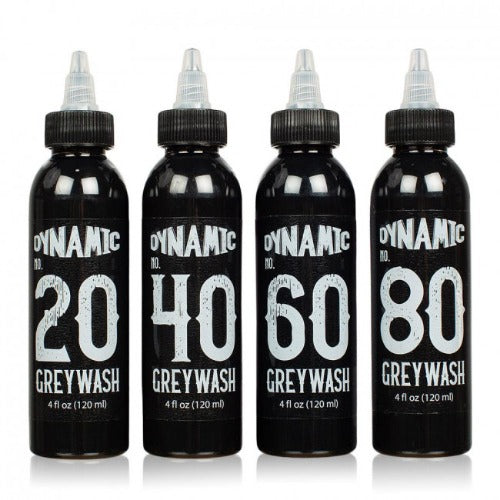 Dynamic Greywash Tattoo Ink - 4 oz. Bottle Set