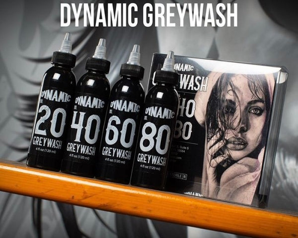 Dynamic Greywash Tattoo Ink - 4 oz. Bottle Set